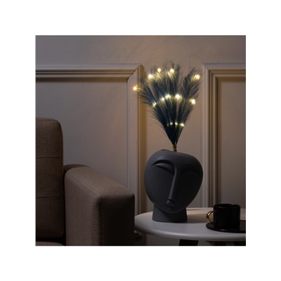 Ветка светодиодная лазурная, 56 см, 15 LED, батарейки ААх2 (не в комплекте), свечение теплое белое