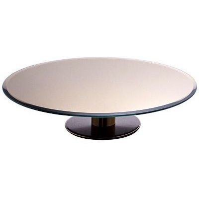 Тортовница вращающаяся на ножке 30*7см GOLDEN MIRROR стекло