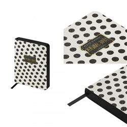 Ежедневник недатированный А6+ 256 стр. "Black&White.Горошек" 3-742/01 Bruno Visconti