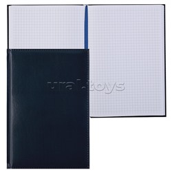 Записная книжка "Attomex. Visa" A5 (145 ммx205 мм) 160 стр, белая бумага 70 г/м² в клетку, темно-синий
