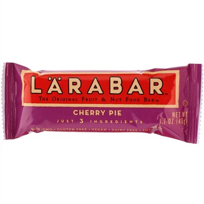 Larabar, The Original Fruit & Nut Food Bar, Cherry Pie, 16 Bars, 1.7 oz (48 g) Each
