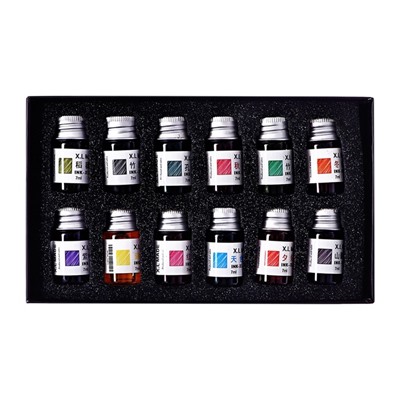 Набор чернил для рисования, 12 штук, 12 цветов, 7 мл