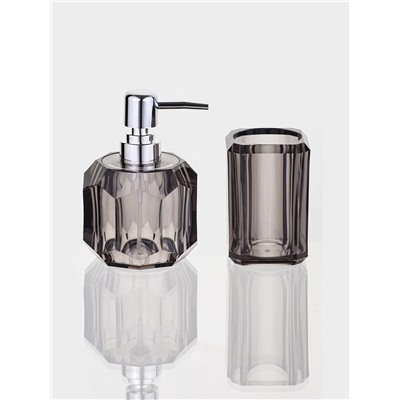 Набор для ванной "Блэк" 3 предмета (дозатор, стакан, мыльница)