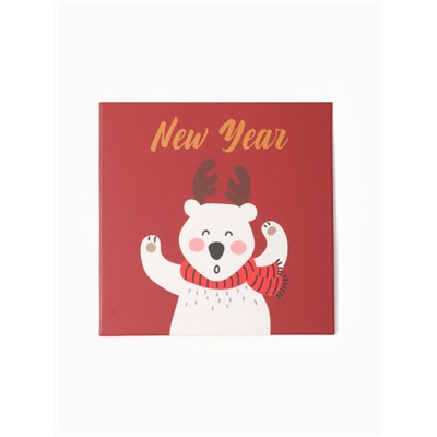 Новогодний подарочный набор KAFTAN Happy NY носки размер 36-39 (23-25 см), бомбочка для ванн