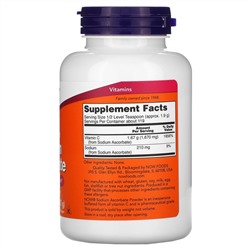Now Foods, порошок аскорбата натрия, 227 г (8 унций)
