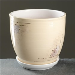 Горшок для цветов «Квартет», 2.5 л, d=19 см, h=18 см, керамический, с поддоном