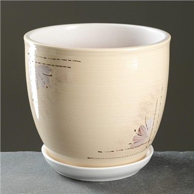 Горшок для цветов «Квартет», 2.5 л, d=19 см, h=18 см, керамический, с поддоном