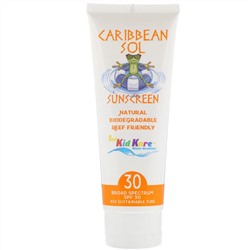 Caribbean Solutions, Sol Kid Kare, солнцезащитное средство, SPF 30, 4 унции