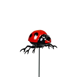 Штекер садовый «Божья коровка дайтон», 6×5 см, h=30 см, белый, Greengo