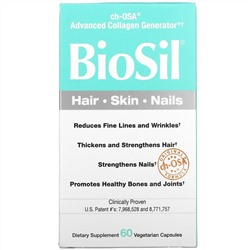 BioSil by Natural Factors, ch-OSA, улучшенный источник коллагена, 60 вегетарианских капсул