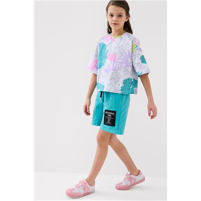 Шорты трикотажные для девочек PLAYTODAY, 1240618