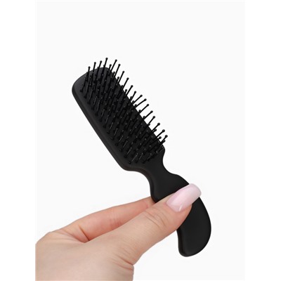 Расчёска массажная, 3×13.8 (±1) см, чёрная