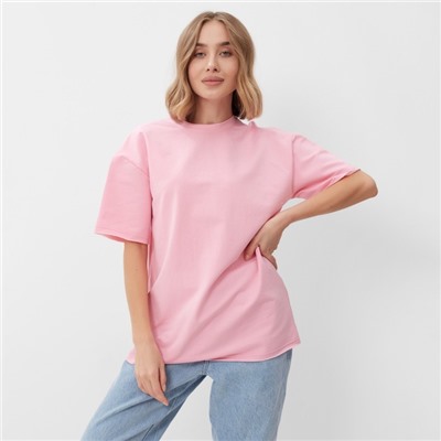 Футболка женская MINAKU: Casual Collection, светло-розовый, размер 50