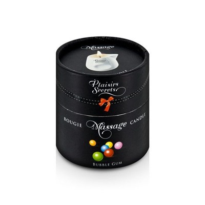 Массажная свеча с ароматом бубль-гума Bougie de Massage Gourmande Bubble Gum - 80 мл.