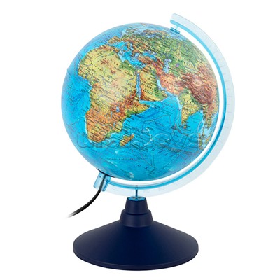 Интерактивный глобус Земли физико-политический 210мм с подсветкой