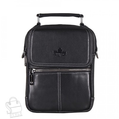 Сумка мужская кожаная 22663Z black Zinimxs