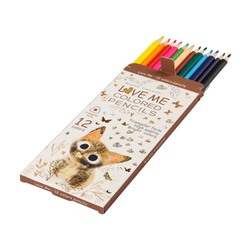 Карандаши 12цв "LOVE ME. МИЛЫЙ КОТИК" 30-0154 Bruno Visconti