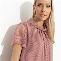 Платье с декоративным воротником, Мечтательная (розовый)