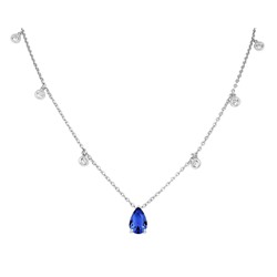 Колье, танзанит выращ., Ю-55151р