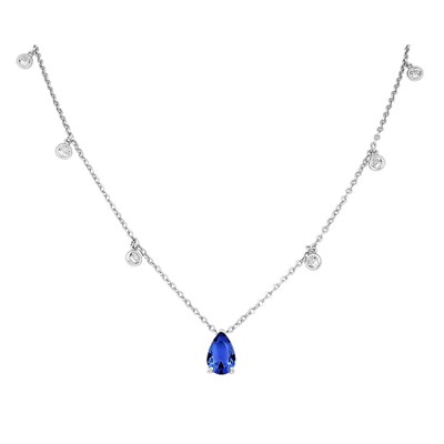 Колье, танзанит выращ., Ю-55151р