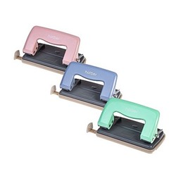 Дырокол на  12 л. металл "Рекорд" ассорти ,с линейкой 092222 Хатбер