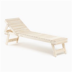 Шезлонг деревянный, 206.5×50.5 см, с регулируемым подголовником