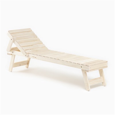 Шезлонг деревянный, 206.5×50.5 см, с регулируемым подголовником