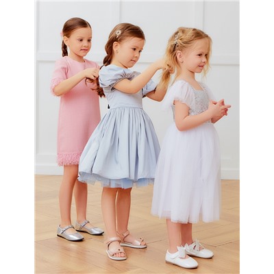 Платье нарядное для девочки MINAKU: PartyDress, рост 104-110 см, розовое