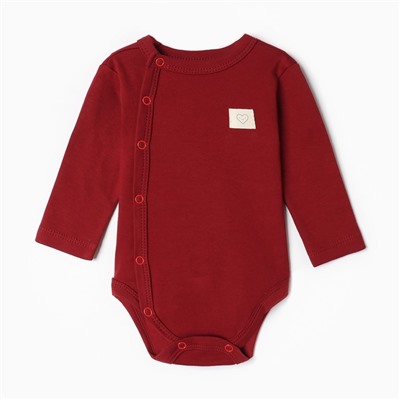 Боди детское «Крошка Я» Cherry Red, рост 80-86, вишневый