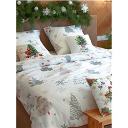 Постельное бельё евро «Этель. Рождественская ель», бязь