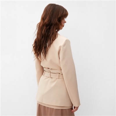 Пиджак женский MINAKU: Casual Collection, песочный, размер 44