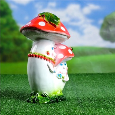 Садовая фигура из гипса «Парочка мухоморов», 20×18×25 см