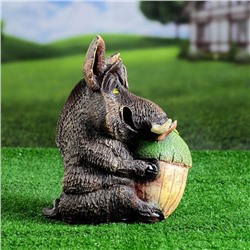 Садовая фигура из полистоуна «Кабан с жёлудем», 22×15×28 см