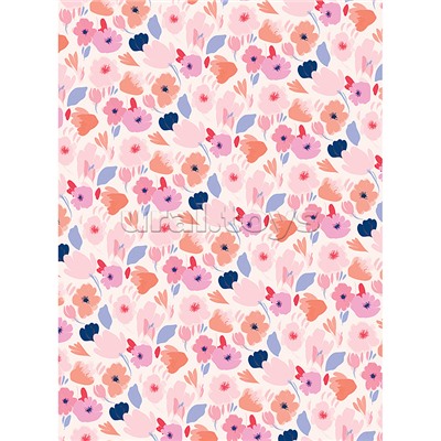 Упаковочная бумага глянц. 70*100см,  "Floral mood", 80 г/м2, ассорти, 5 дизайнов