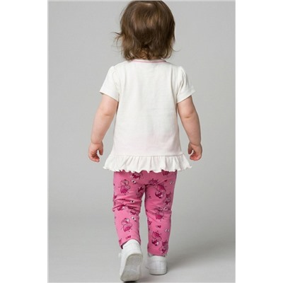 Комплект детский трикотажный для девочек: джемпер (футболка), брюки PLAYTODAY, 1240123