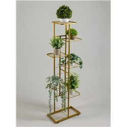 Подставка для цветов Greengo, 7 полок, 43×22×126 см, напольная, металл, цвет золотой