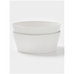 Салатники Magistro White Snow, набор 2 шт., 1 л, 18×7 см, фарфор, белые