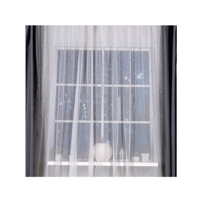 Гирлянда «Занавес» 2×1.5 м, IP20, прозрачная нить, 360 LED, свечение зелёное, 8 режимов, 220 В