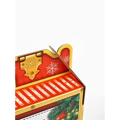 УЦЕНКА Коробка подарочная складная «Новогодняя почта», 33.5×25.5×7.5 см