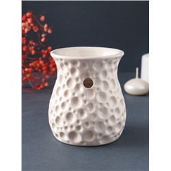 Аромалампа для эфирных масел «Пузырьки», керамика, белый, 8.5×8.5×9.5 см