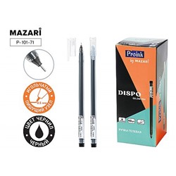 Ручка гелевая "DISPO" 0.5 мм черная, игольчатый пишущий узел P-101-71 Proink