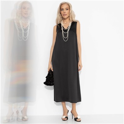 Платье атласное, Стройность в комплекте