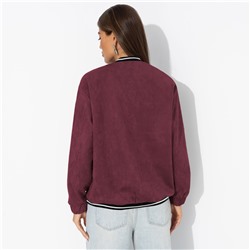 Бомбер из экозамши, Любуйся мной (бордовый)