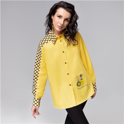 Рубашка дизайнерская, Моя философия – шик (жёлтая)