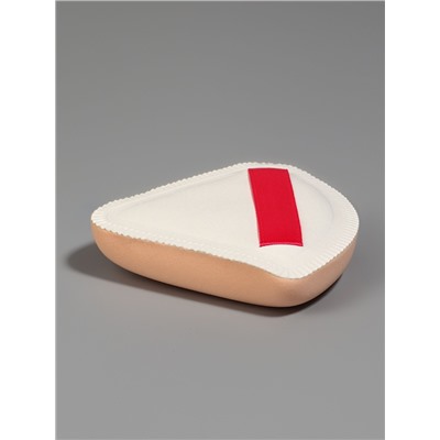 Спонж для макияжа, с держателем, d=5 см, в футляре, треугольный, бежевый