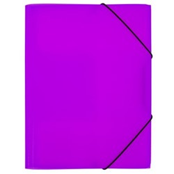 Папка на резинке А4 PRISMA NEON EC210400022 пурпурная 35мм 600мкм эффект 3D Expert Complete