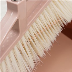 Щётка для пола Доляна: щётка 23×88 см, совок 26×26×73 см, бежевая