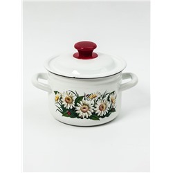 УЦЕНКА Кастрюля 2 л цил деколь МИКС (белая)