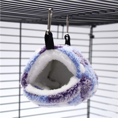 Домик для грызунов «Сердце», из флиса, 10×15 см, фиолетовый