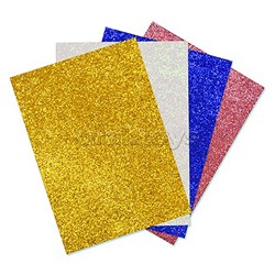 Картон цветной 4 л., 4 цв. с пайетками "Кристалики"